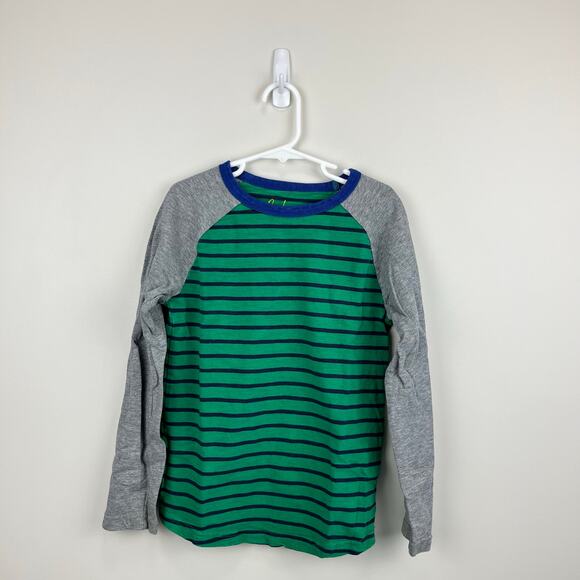 Mini Boden Long Sleeve Striped Raglan T-Shirt 7-8 - Picture 1 of 4